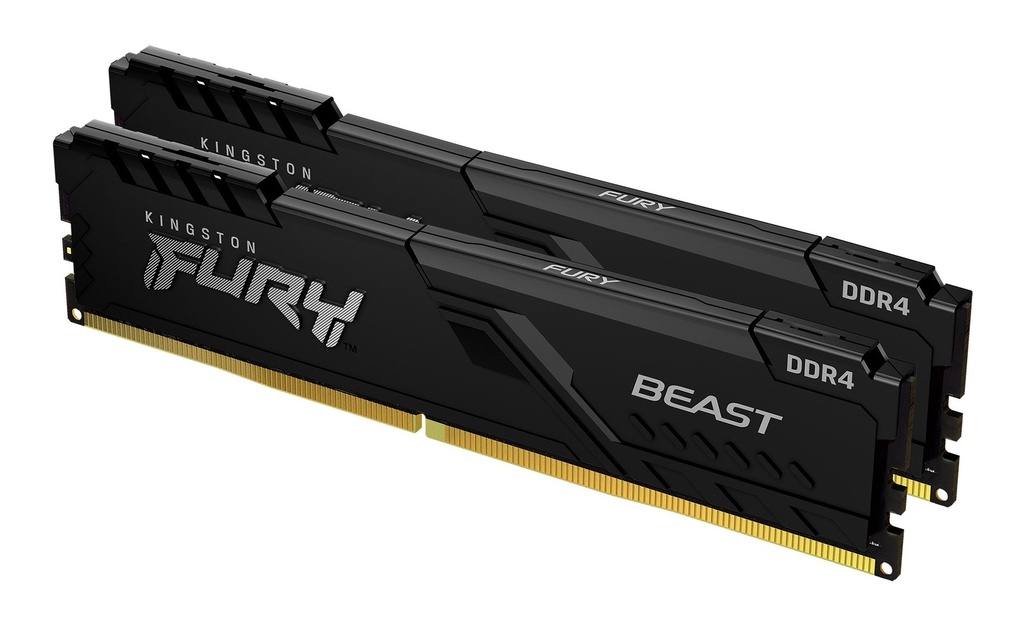 Kit Mémoire Kingston FURY Beast - DDR4 16Go 2x 8GB - 3200 Mhz CL16 - 1.35V
