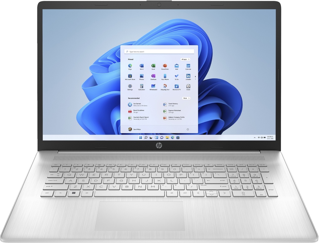 Portable HP 17-cp2000nf AMD Ryzen5 7520U 16GB LPDDR5 512GB PCIe AMD Radeon Integrated Graphics 17.3 FHD IPS Win11H - SILVER