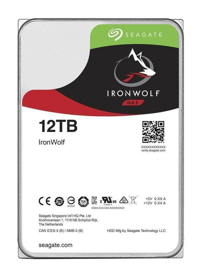Seagate IronWolf 12 To - Disque dur 3.5" 12 To 7200 RPM 256 Mo Serial ATA 6 Gb/s