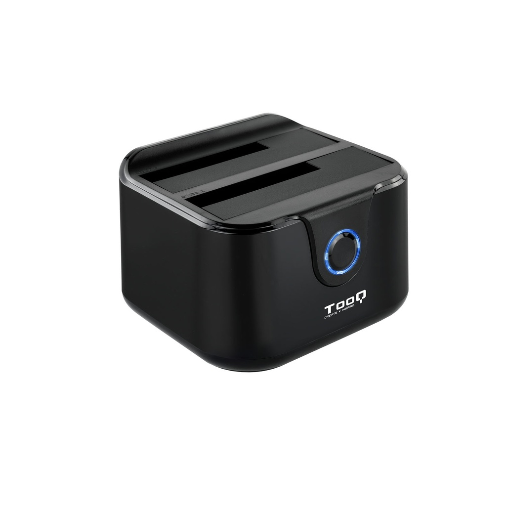 TOOQ TQDS-802B Station d'accueil pour disques durs SATA 2.5" et 3.5" sur port USB 3.0 (Noir)