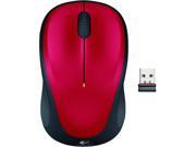Logitech M235 Wireless Mouse with Compact Contoured Design in Red