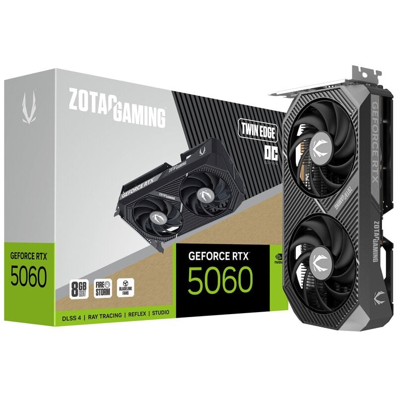 Placa De Video Zotac RTX 5060 Twin Edge 8GB OC GDDR7 128bits - ZT-B50600H-10M