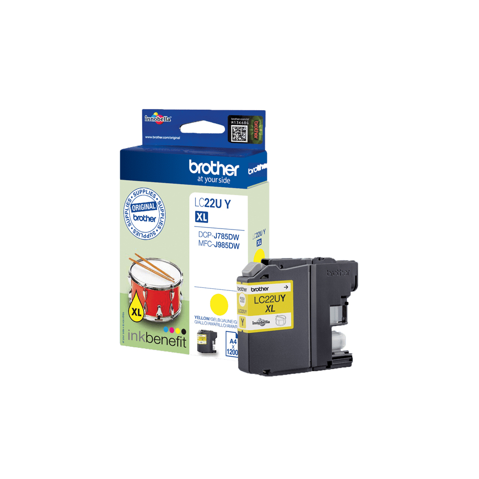 Brother LC22UY Yellow Original Ink Cartridge