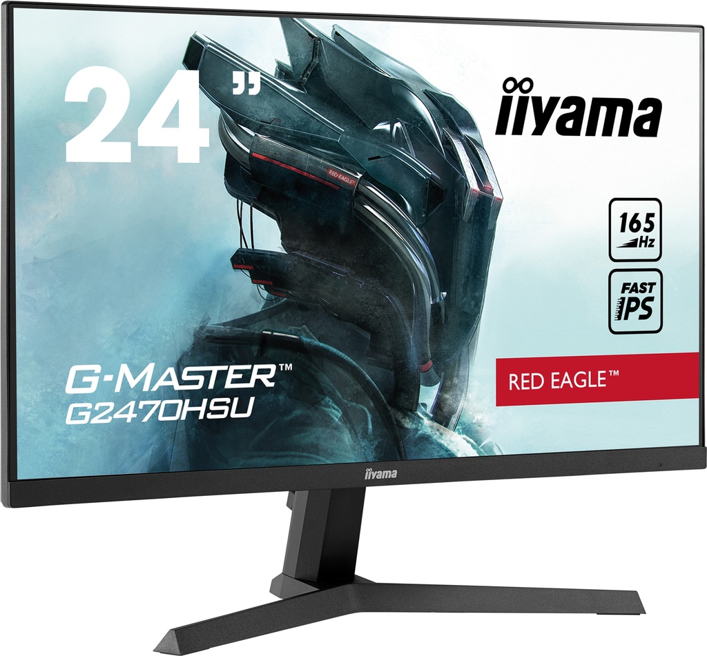 [MO24IIY2470] Moniteur iiyama 23.8" LED - G-Master G2470HSU-B6 Red Eagle 1920 x 1080 pixels - 0.8 ms (MPRT) - Format 16/9 - Dalle Fast IPS - 165 Hz - FreeSync Premium - HDMI/DisplayPort - Noir