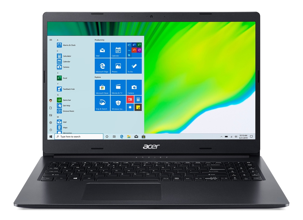 [NOTEACERR3SSD512] Portable Acer A315-23-R11P - Ryzen 3 3250U / 2.6 GHz - Win 10 Familiale 64 bits - 4 Go RAM - 512 Go SSD - 15.6" 1920 x 1080 (Full HD) - Radeon Graphics - Wi-Fi - noir charbon - clavier : Français