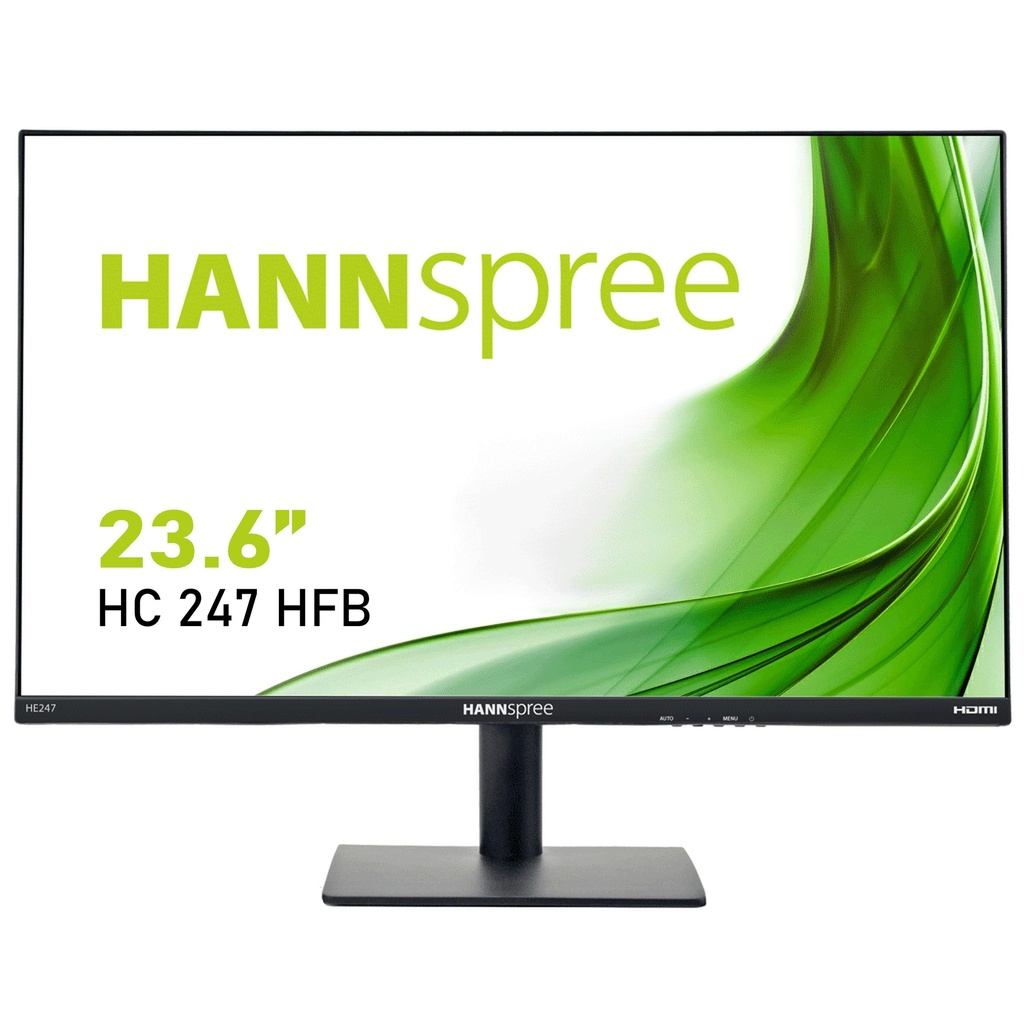 Hannspree HE247HFB - Écran LED - 23.6" - 1920 x 1080 Full HD (1080p) @ 60 Hz - 250 cd/m² - 3000:1 - 5 ms - HDMI, VGA - haut-parleurs