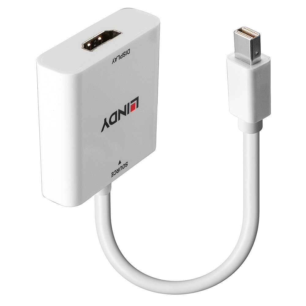[ADMDPHDMILDY] Lindy - Adaptateur vidéo - DisplayPort mâle pour HDMI femelle - 18 cm - noir - prise en charge de 1920 x 1080 à 60 Hz