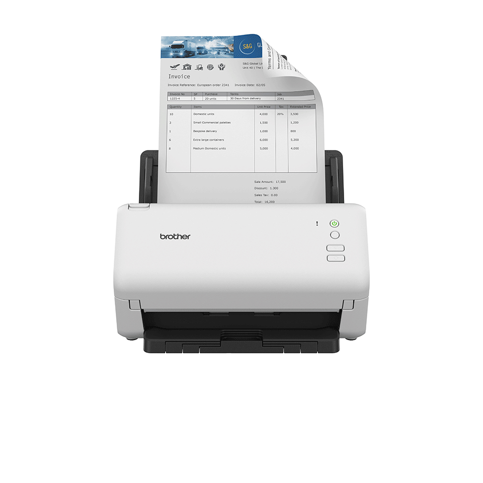 Brother ADS-4100 - Scanner de documents - CIS Double - Recto-verso - A4 - 600 dpi x 600 dpi - jusqu'à 35 ppm (mono) / jusqu'à 35 ppm (couleur) - Chargeur automatique de documents (60 feuilles) - jusqu'à 5250 pages par jour - USB 3.0, USB 2)