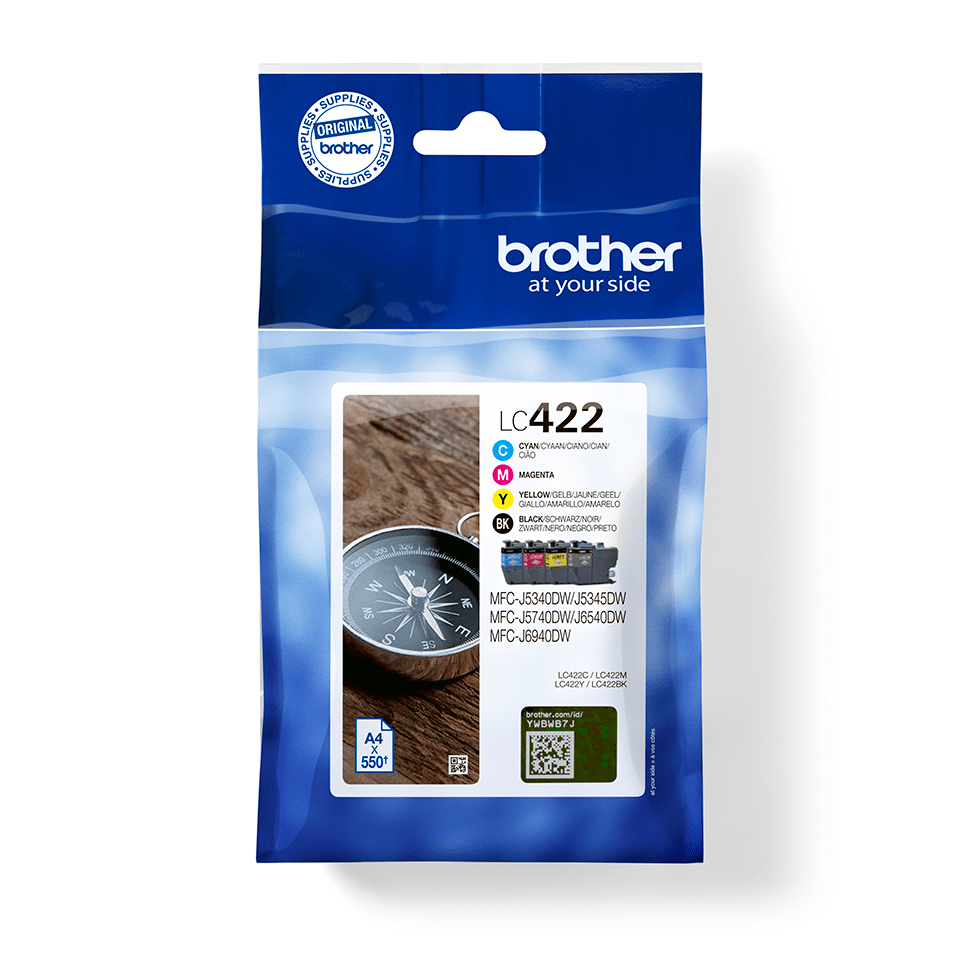 Brother LC422 Value Pack - Pack de 4 - noir, cyan, magenta, jaune - original
