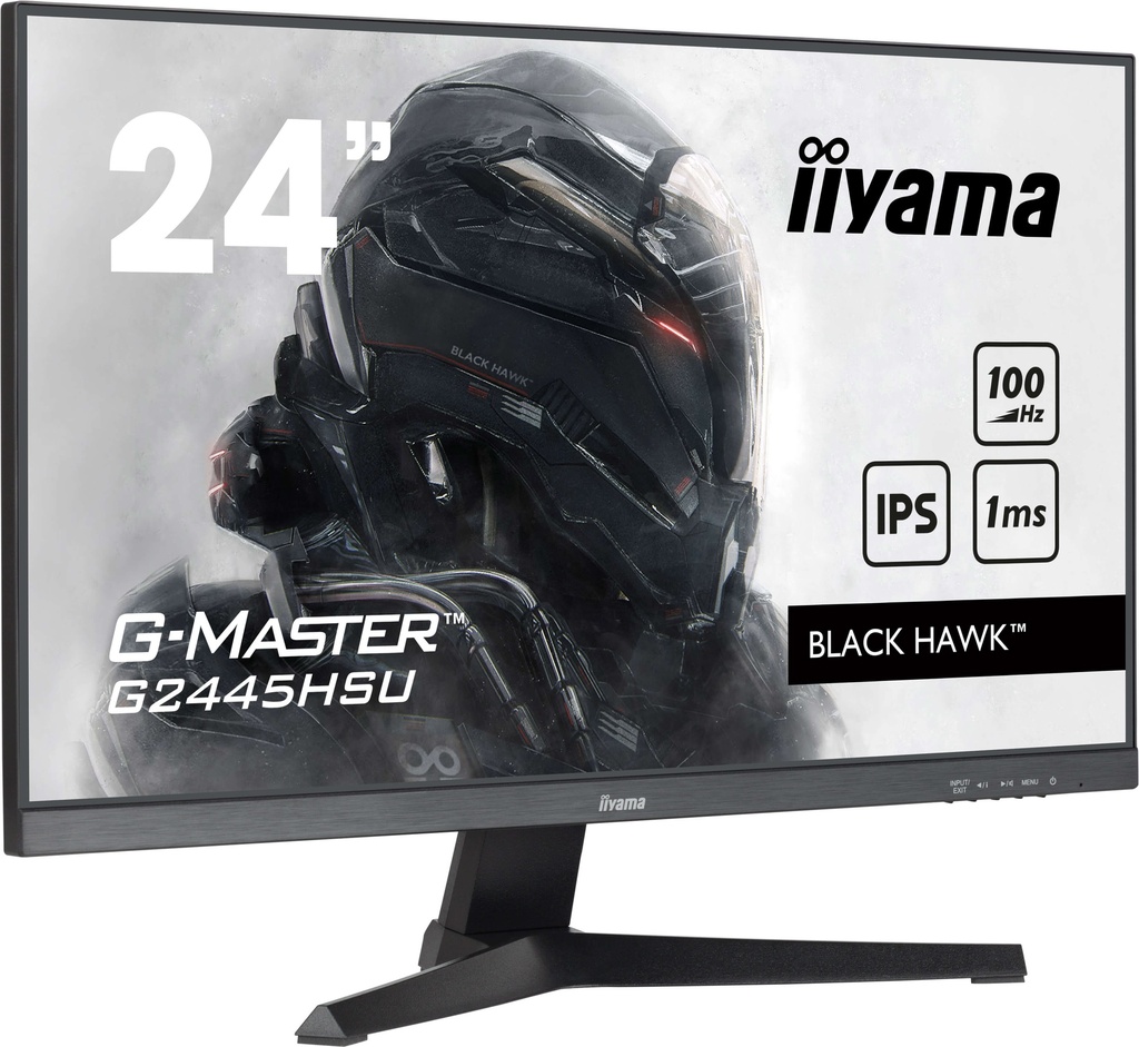 [MO24IIYG2445] Ecran IIYAMA 24'' G-Master Black Hawk 1ms IPS 1920x1080 16:9 100Hz 300cd/m² HDMI DP USB HUB 2x2.0 HPs FreeSync Black Tuner G2445HSU-B2
