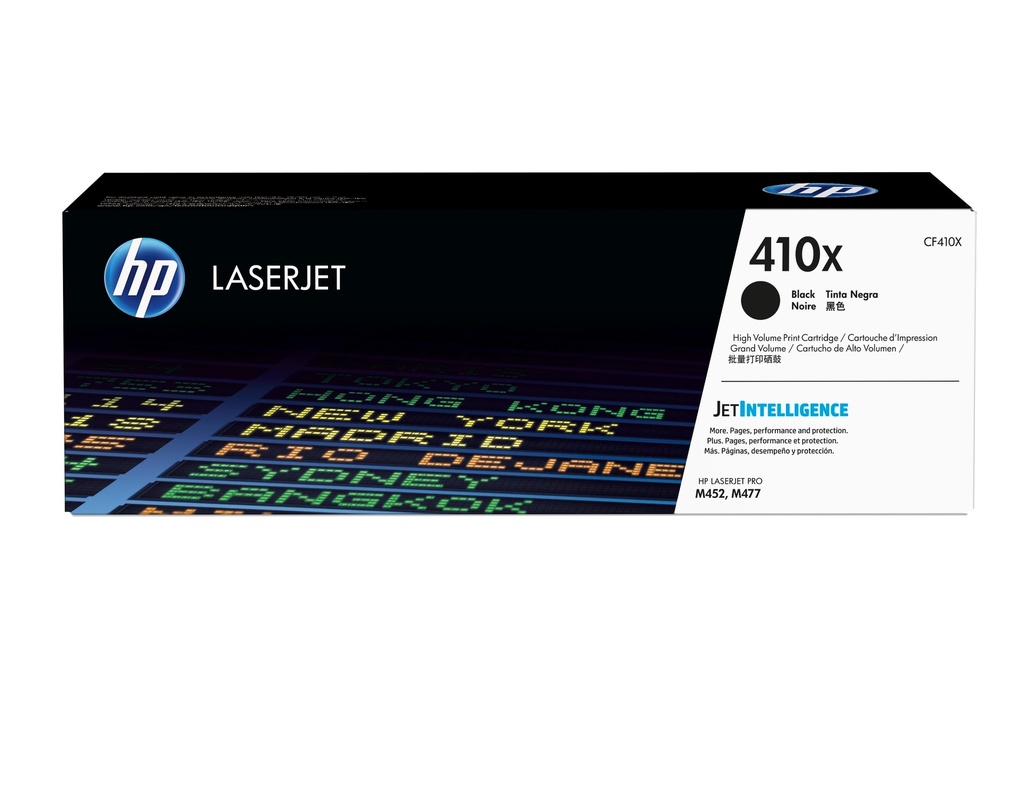 [TONHP410XBK] HP 410X - À rendement élevé - noir - original - LaserJet - cartouche de toner (CF410X) - pour Color LaserJet Pro M452, MFP M377, MFP M477