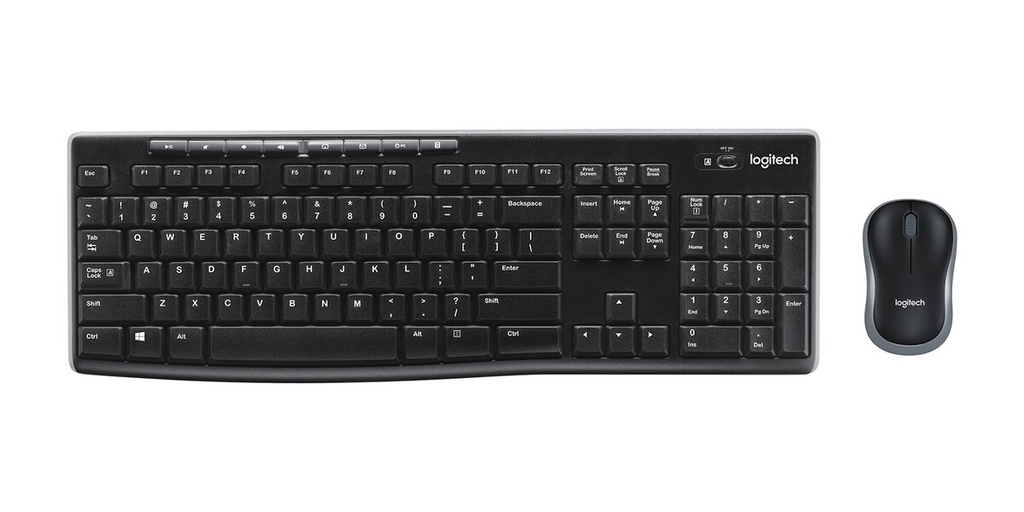 Logitech MK270 Reliable Wireless Keyboard and Mouse Combo in Black