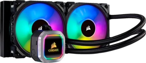 CORSAIR Hydro Series, H100i RGB PLATINUM, 240mm, 2 X ML PRO 120mm RGB PWM Fans, RGB Lighting & Fan Control W/ Software, Liquid CPU Cooler,.