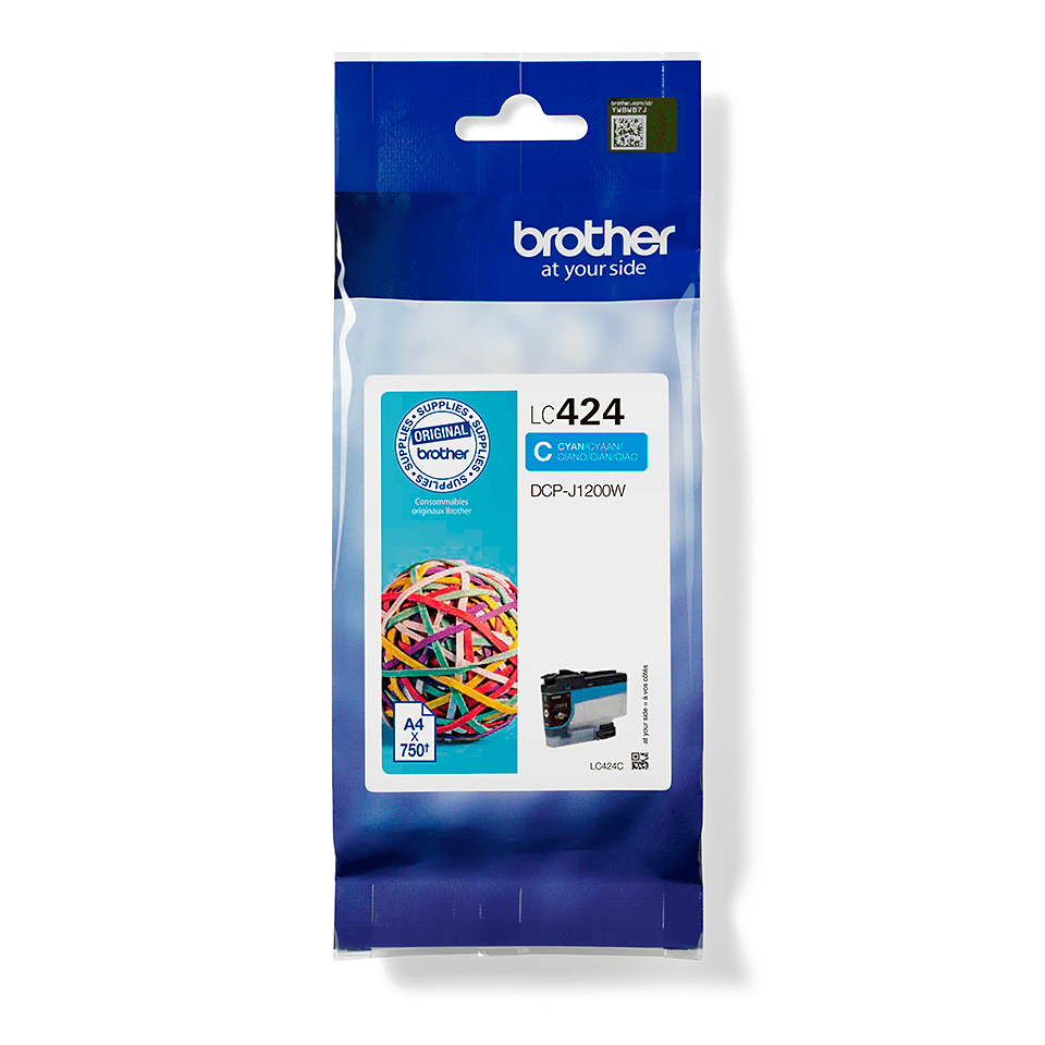 [CARTBROLC424C] Brother LC424C - Cyan - original - cartouche d'encre - pour Brother DCP-J1200W