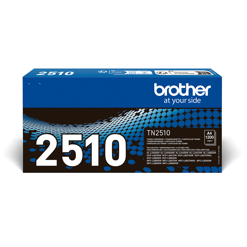 [TONBROTN2510] Brother TN-2510 - 1200*- noir - original - boîte - cartouche de toner - pour Brother DCP-L2620, L2627, L2660, HL-L2400, L2445, L2447, MFC-L2800, L2827, L2860